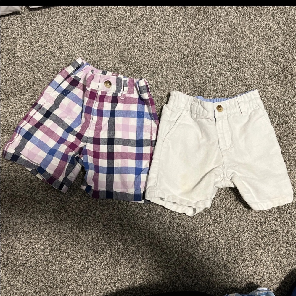 2 pair Janie & Jack shorts size 12-18mo